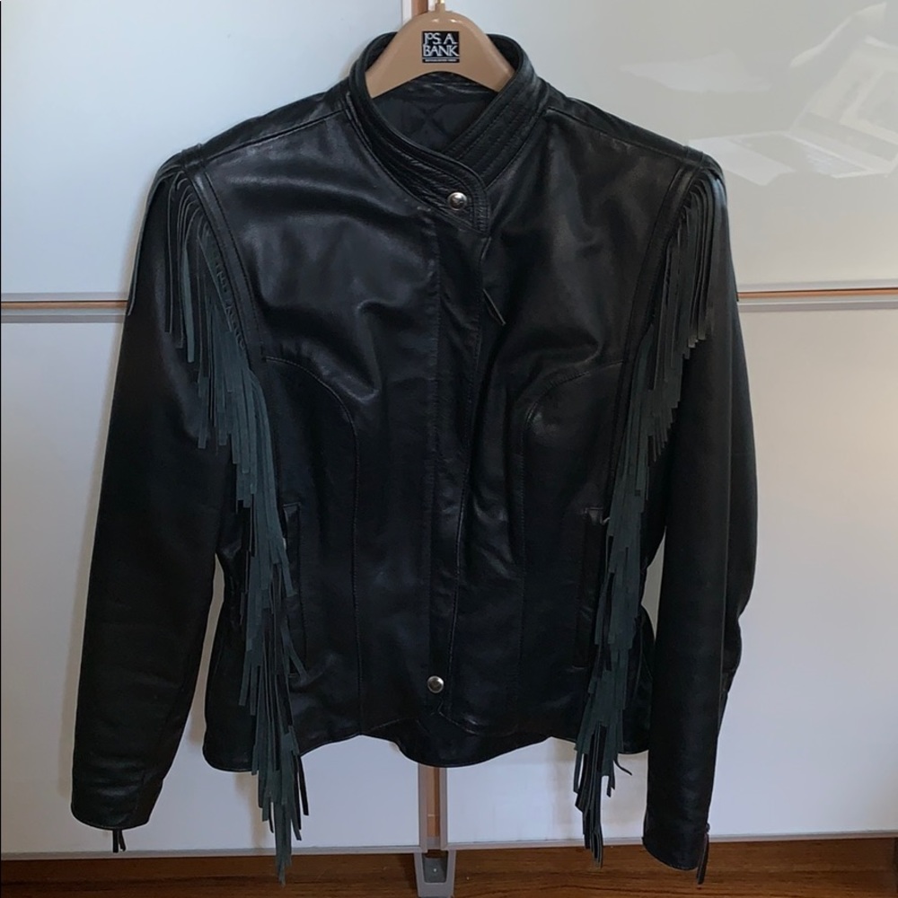 Harley Davidson leather fringe jacket